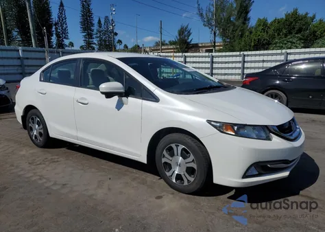 2014 Honda Civic Hybrid from USA, damaged, VIN 19XFB4F20EE000552